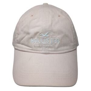 Hollister Slideback Baseball Cap Pink One Size Adjustable Embroidered 6 Panel